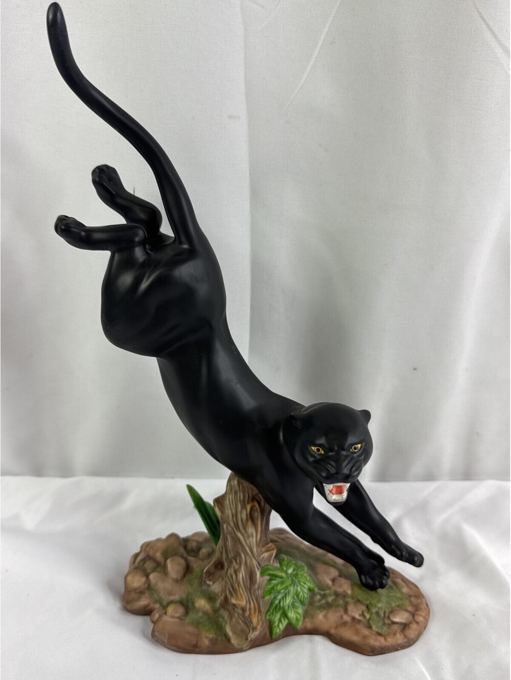 1988 Franklin Mint Nighthunter Black Panther African Wildlife Foundation 12"